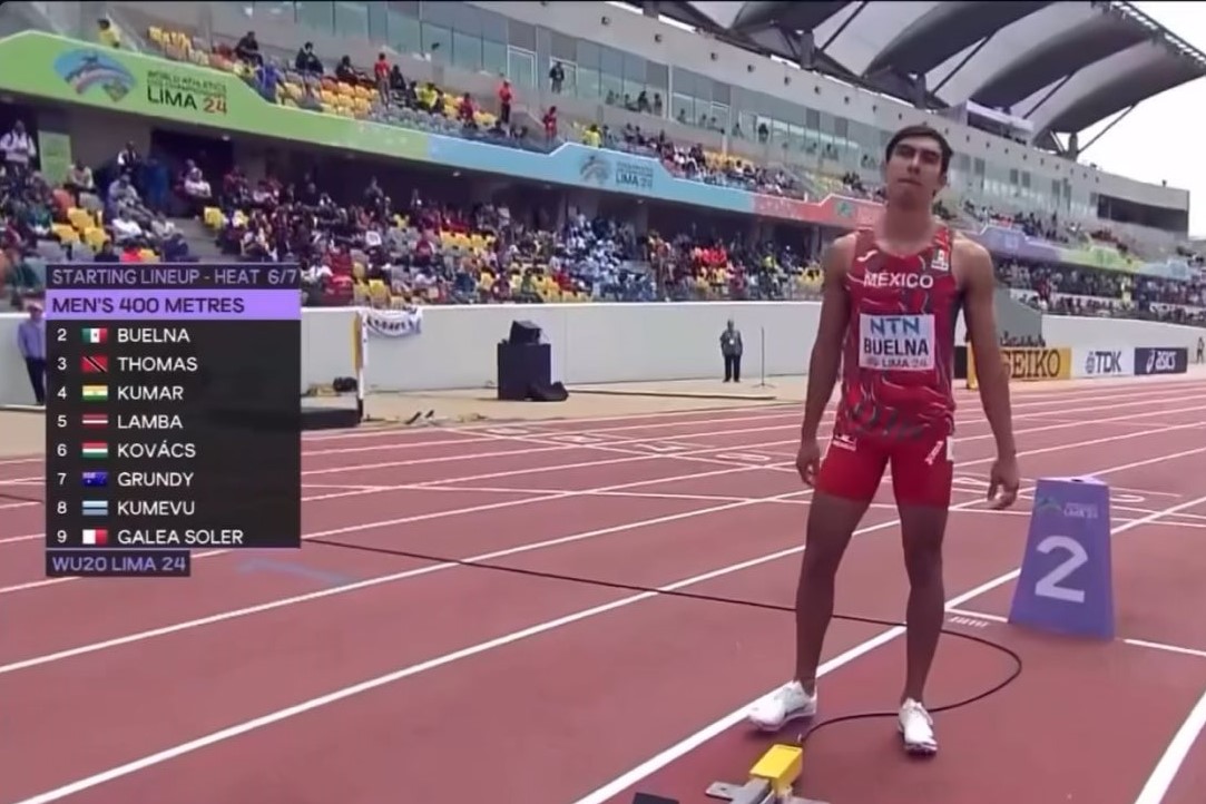 Compite sonorense Rafael Buelna en los 400 metros del Mundial de Atletismo Sub 20