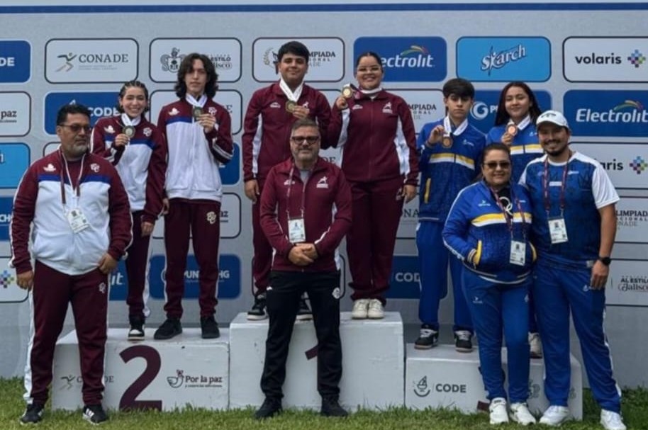 Andrea Ibarra David Valdez Mouet tiro deportivo