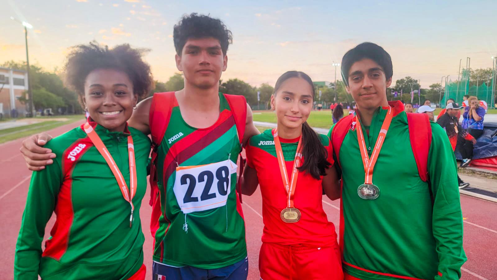 Danna Rodríguez Franko Escárrega Rebeca López José Tasabia Lozoya atletismo