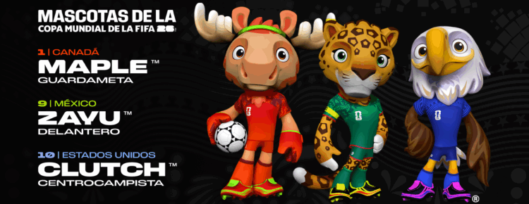 Copa del Mundo 2026 futbol macotas