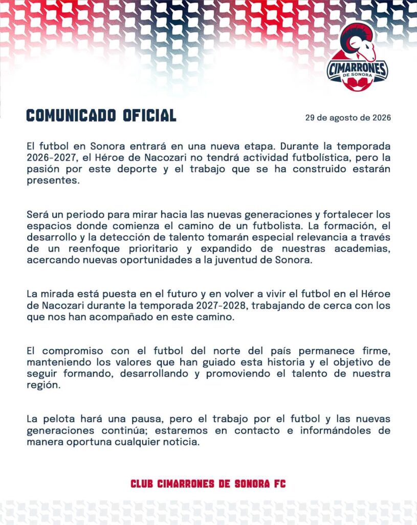Cimarrones de Sonora futbol